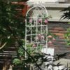 2 Pack Metal Garden Rustproof Trellis For Climbing Plants Outdoor Flower Support - Cream White - Image 5