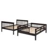 Full Over Full Stairway Bunk Bed With Storage And Guard Rail For Bedroom - Espresso - Image 4