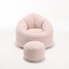 Bedding Bean Bag Sofa Chair High Pressure Foam Bean Bag Chair Adult Material With Padded Foam Padding Compressed Bean Bag With Footrest - Pink - Image 15