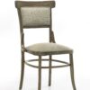 Bistro - 7 Piece Dining Table With Off White Fabric Dining Chairs (Set of 7) - Vintage Walnut - Image 6