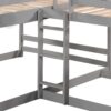 Full And Twin Size L-Shaped Bunk Bed With Slide And Short Ladder - Gray - Image 13
