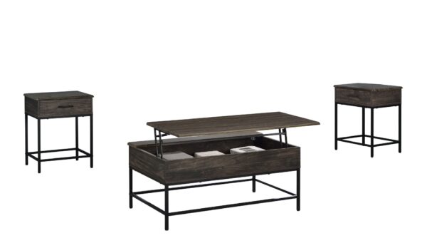 Cliff - 3 Piece Lift Top Coffee And End Table (Set of 2) - Brown