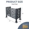 Air Conditioner Fence For Outdoor Units, Metal Privacy Fence Cover, Perfect To Conceal Air Conditioning Units, 3 Fence Panel - Charcoal - Image 4