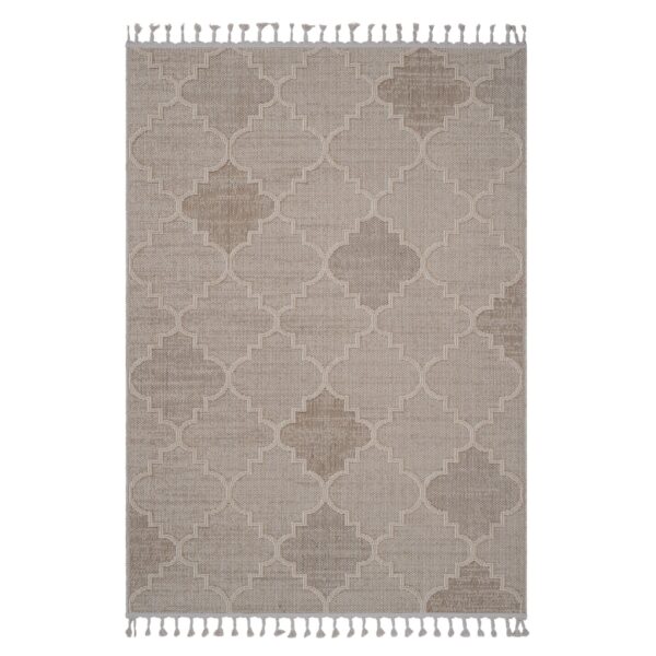 Guros - 4' X 6' Trellis Indoor / Outdoor Area Rug - Cream