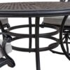 Stylish Outdoor 5 Piece Aluminum Dining Set With Cushion, Swivel And Rocking Chairs - Sandstorm - Image 4