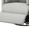 Sagen - Faux Leather Glider Recliner With Swivel - Gray - Image 2