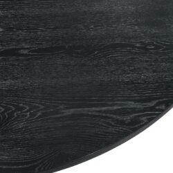 Jasper - Wide Contemporary Round Dining Table - Ebony Black