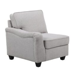 Leo - 7 Piece Modular L-Shape Sectional Sofa And Ottoman - Light Gray