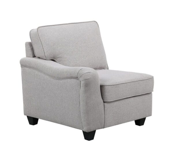Leo - 7 Piece Modular L-Shape Sectional Sofa And Ottoman - Light Gray