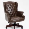 Executive Office Chair, High Back Reclining Comfortable Desk Chair With Smooth Glide Caster Wheels - Brown - Image 7