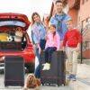 20" Hardside Luggage With Cosmetic Case, 2 Piece Lightweight Suitcase Set With Spinner Wheels, Carry On Vintage Luggage - Black - Image 8