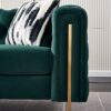 Chesterfield - Modern Tufted Velvet Living Room Sofa, 84.25''W Couch - Green - Image 8