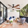 Modern Ceiling Fan With 3 Color Dimmable Light 5 ABS Blades Smart Remote Control Reversible Dc Motor For Bedroom - Black - Image 5