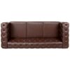84.06" Width Traditional Square Arm Removable Cushion 3 Seater Sofa - Dark Brown - Image 11
