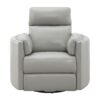 Sagen - Faux Leather Glider Recliner With Swivel - Gray - Image 8