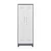 Metal Storage Cabinets, Cleaning Tool Cabinet With Locking Door, Tall Broom Tool Organizer And Storage, Large Storage Cabinet For Kitchen - Gray / White - Image 16