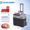 Car Freezer Portable Refrigerator With App Control And 6'' Off-Road Wheels, 12V, 45W Cooler Freezer, Low Noice - Antique White / Gray - Image 7