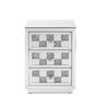 Noralie - Mirrored Faux Diamonds Accent Table - Silver - Image 3