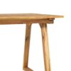 Contemporary Solid Wood Slat Top Patio Dining Table - Natural - Image 3