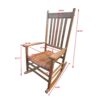 Balcony Porch Adult Rocking Wood Chair - Brown - Image 9
