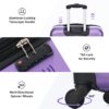 3 Piece Luggage Set Hardside Spinner Suitcase With Tsa Lock 20" 24" 28" Available - Purple - Image 3