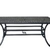 Aluminum 7 Piece Rectangular Dining Set With 6 Swivel Rockers - Cast Silver - Image 7