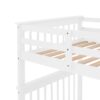 Twin Over Twin Stairway Bunk Bed With Storage And Guard Rail For Bedroom - White - Image 7