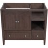 Bathroom Vanity Base Only, Solid Wood Frame And MDF Boards - Brown - Image 4