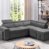 Henrik - Sleeper Sectional Sofa With Storage Ottoman And 2 Stools - Light Gray - Image 6