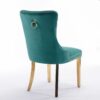 Nikki - Modern, High-End Tufted Solid Wood Contemporary Velvet Upholstered Dining Chair With Golden Stainless Steel Plating Legs, Nailhead Trim (Set of 2) - Green - Image 6
