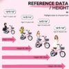 Fkznpj - 18" Sporty Kids Bike With Training Wheels And Stand Adjustable Saddle Suitable For Boys And Girls Aged 5 - 10 Years Tall Height 39 - 49" Available In A Variety Of Colors - Pink - Image 18