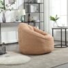 Bedding Bean Bag Sofa Chair High Pressure Foam Bean Bag Chair Adult Material With Padded Foam Padding Compressed Bean Bag With Footrest - Tan - Image 6
