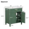 Bathroom Vanity With Ceramic Basin, Soft Close Door And Adjustable Shelves - Green - Image 9