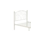 Twin Unique Flower Sturdy System Metal Bed Frame With Headboard And Footboard - White - Image 8