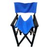 Folding Chair Wooden Director Chair Canvas Folding Chair Folding Chair (Set of 2) - Blue - Image 5