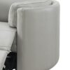 Sagen - Faux Leather Glider Recliner With Swivel - Gray - Image 4