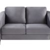 Sofia - Velvet Modern Chic Loveseat Couch - Gray - Image 2