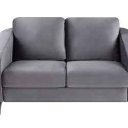 Sofia - Velvet Modern Chic Loveseat Couch - Gray