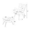 Accent Chair With Ottoman, Living Room Chair And Ottoman Set, Comfy Side Armchair For Bedroom, Creative Splicing Cloth Surface - Blue - Image 13