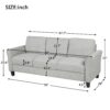 3 Seat Sofa Living Room Sofa - Light Gray - Image 10