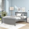 Full Bed With Headboard And Footboard For Kids, Teens, Adults, With A Nightstand - Gray - Image 2