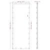 Hollywood - Full Length Mirror With Lights Full Body Vanity Mirror With 3 Color Modes Lighted Standing Floor Mirror For Dressing Room Bedroom Wall Mounted Touch Control - Black - Image 3