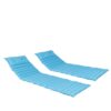 72.83" Outdoor Lounge Chairs (Set of 2), Cushion Replacement Patio Funiture Seat Cushion Chaise Lounge Cushion - Sky Blue - Image 5