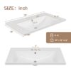 Bathroom Vanity With Sink, Bathroom Cabinet With Two Doors And One Drawer, White - Image 9