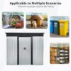 8 Ft X 6 Ft Outdoor Metal Storage Shed With Window And Transparent Plate For Garden, Lawn - White / Black - Image 9