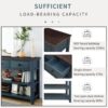 Retro Design Console Table With Two Open Shelves, Pine Frame And Legs For Living Room - Navy - Image 4