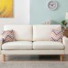 Bahamas - Linen Sofa And Chair With 2 Throw Pillows (Set of 2) - Beige - Image 5