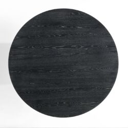 Jasper - Wide Contemporary Round Dining Table - Black