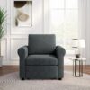 3 In 1 Sofa Bed Chair, Convertible Sleeper Chair Bed, Adjust Backrest Into A Sofa, Lounger Chair, Single Bed, Modern Chair Bed Sleeper For Adults - Deep Blue - Image 5