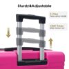Hardshell Luggage Sets 3 Pieces Spinner Suitcase With Tsa Lock Lightweight 20" 24" 28" - Pink - Image 3